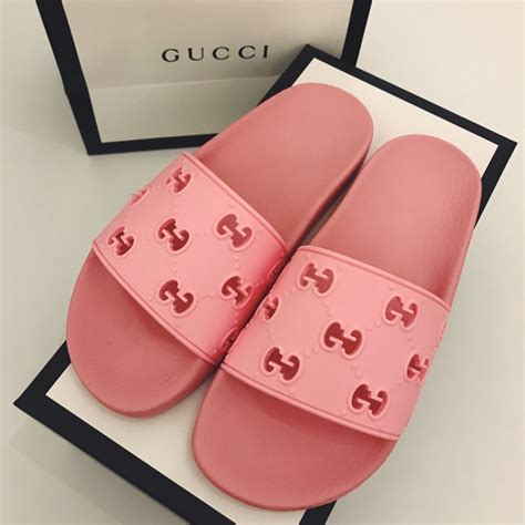 pink gucci sides|gucci slides pink price.